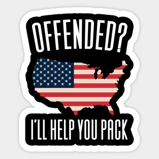 Conservative US Flag Politics Sticker